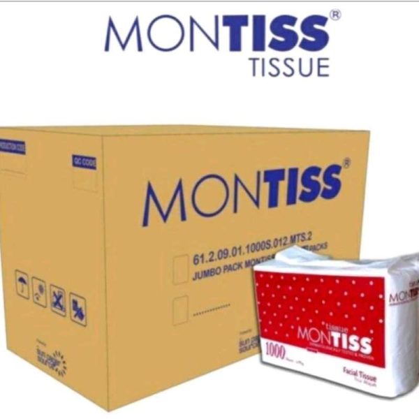 Montiss Facial Tissue 1000 Sheets 2 Ply